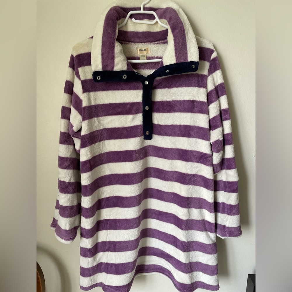Fuzzy Striped Sleepwear/ Pyjamas